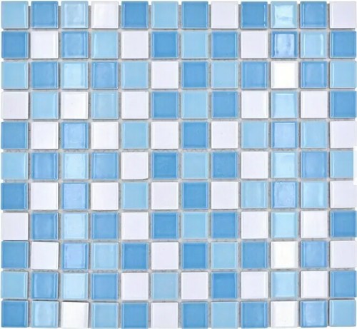 Mosaik fliese keramik - keramik, blau