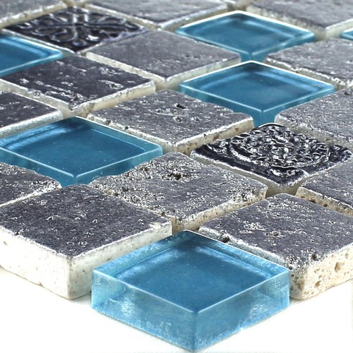 Glas naturstein mosaikfliesen - naturstein,