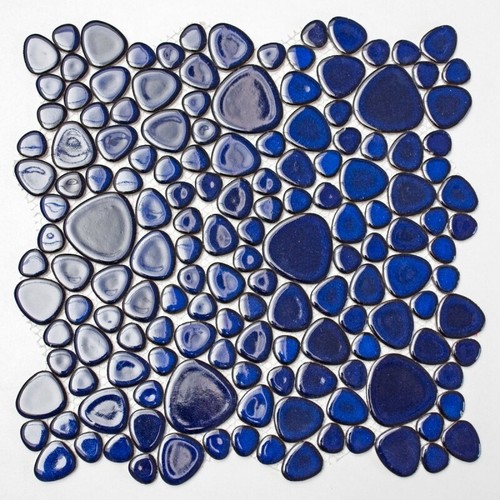 Kieselmosaik keramikdrops blau - kieselmosaik,