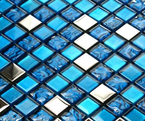 Blau glass mosaik - glass,