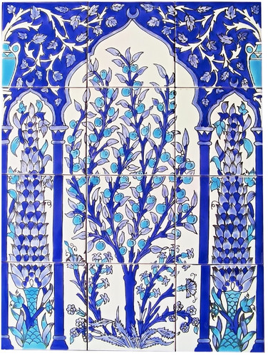 Handbemalte fliesen blau - handbemalte,