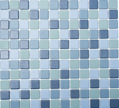 Mosaikfliese keramik blau mix - keramik,