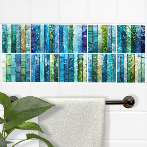 Fliesenaufkleber mosaik - fliesenaufkleber, in